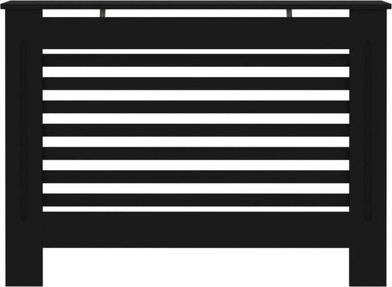 vidaXL Radiatorombouw 112x19x81 cm MDF zwart