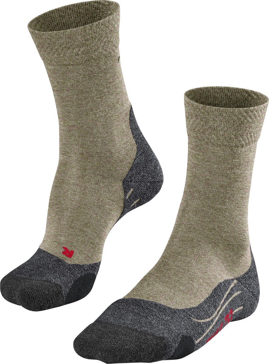 FALKE TK2 Melange Wandelsokken anti blaren medium padding merinowol sportsokken heren Groen