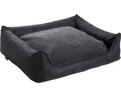 Maxxnobel Orthopedisch Hondenkussen - Lederlook/Teddy - S - 90 x 70 cm - Zwart