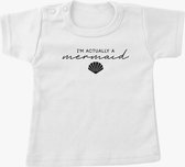 I´m actually a mermaid T-shirt White – maat 74