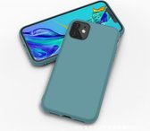 iPhone 12 Mini hoesje - case cover - Lichtblauw - Siliconen TPU hoesje met leuke kleur - Shock proof cover case -