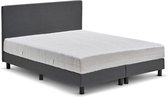 Beter Bed Cisano Complete Boxspring met Silver Pocket Deluxe Foam Matras - 120x200 cm - Donkergrijs