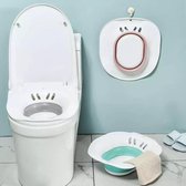 Opvouwbare wc zitje- vaginale reiniging- verzorging- stoom-wit groen