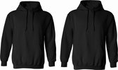 Pride Hoodie set voor gay koppel-Trui met capuchon-zwart-wit-Maat S