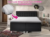UPGRADE: Complete Bed met opbergruimte + LUXE SILVER LINE FULL HYBRID TOPDEKMATRAS - 160x200 cm - Pocketvering matrassen - Dreamhouse Ilse - Twijfelaar bed met opbergruimte