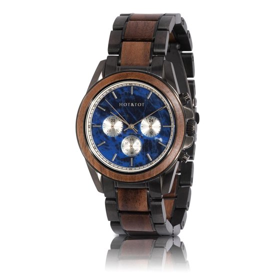 HOT&TOT | Royal Juglans - Houten horloge heren - Chronograaf - Saffierglas  - RVS -... | bol.com