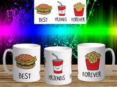 Mok Best Friends Forever Hamburger, Frietjes en Drank