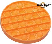 Benju™ Toys |Pop It Fidget Toy Original|2 stuks Rond Oranje |Fidget Speelgoed|Fidget Toys Pop it Tiktok|Stress Verlagend |
