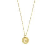 Letter ketting coin - initiaal C - Goud - 40 cm