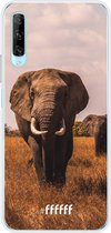 6F hoesje - geschikt voor Honor 9X Pro -  Transparant TPU Case - Elephants #ffffff