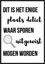 Poster Plaats Delict - 50x70 cm - Wc Poster - WALLLL