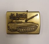 Aansteker benzine -brushed brass - (model zippo) 2s1