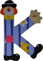 Sevi - Houten Clown letter K - lavendel