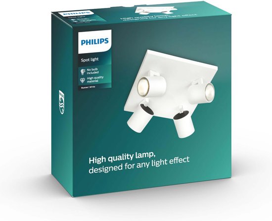 Philips Runner opbouwspot - 4-lichts - wit - Philips
