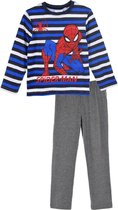 Marvel Spiderman- pyjama- blauw/streep - maat 98