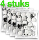 Müller theelichtjes - 4 branduren - 30 stuks - Wit - VOORDEELPACK 4 STUKS (120 theelichtjes)