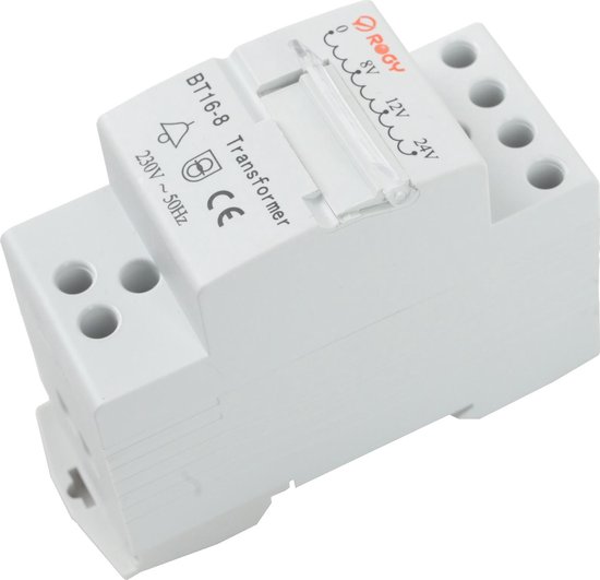 Ezviz Transformer Deurbelonderdeel - DIN-rail Adapter - 8, 12, 24 VAC - Voor Deurbellen - Wit