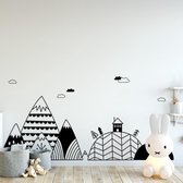 Muursticker | Berglandschap | Nordic Style | Wanddecoratie | Muurdecoratie | Slaapkamer | Kinderkamer | Babykamer | Jongen | Meisje | Decoratie Sticker |