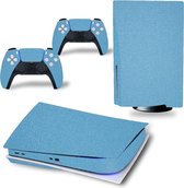 PS5 skin Leather Blue - PS5 Disk | Playstation 5 sticker | 1 console en 2 controller stickers