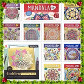 Mandala| XXL Pakket|816 Kleurplaten incl 24 High Quality Golden| Volwassenen