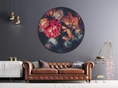 Textirieur Muurcirkel Dibond Bloemen 40cm