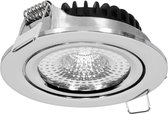 LED inbouwspot Chroom - Dimbaar - 5 Watt - 2700K Extra Warm Wit - IP44 (Stof en spatwaterdicht) - Inbouwdiepte 23 mm