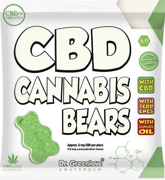 CBD Cannabis Bears - 72 mg | Heerlijke gummibeertjes met cannabidiol en natuurlijke terpenen.
