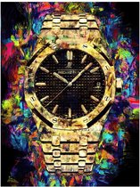 Audemars Piguet schilderij - Canvas poster - Canvas - AP - Schilderij - Poster - Premium decoratie - Huisdecoratie - 60x80cm - XL Canvas - horloge op schildersdoek - Valentijn cadeau voor hem