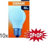 10x Osram standaard gloeilamp 40W mat E27 GLS Frosted
