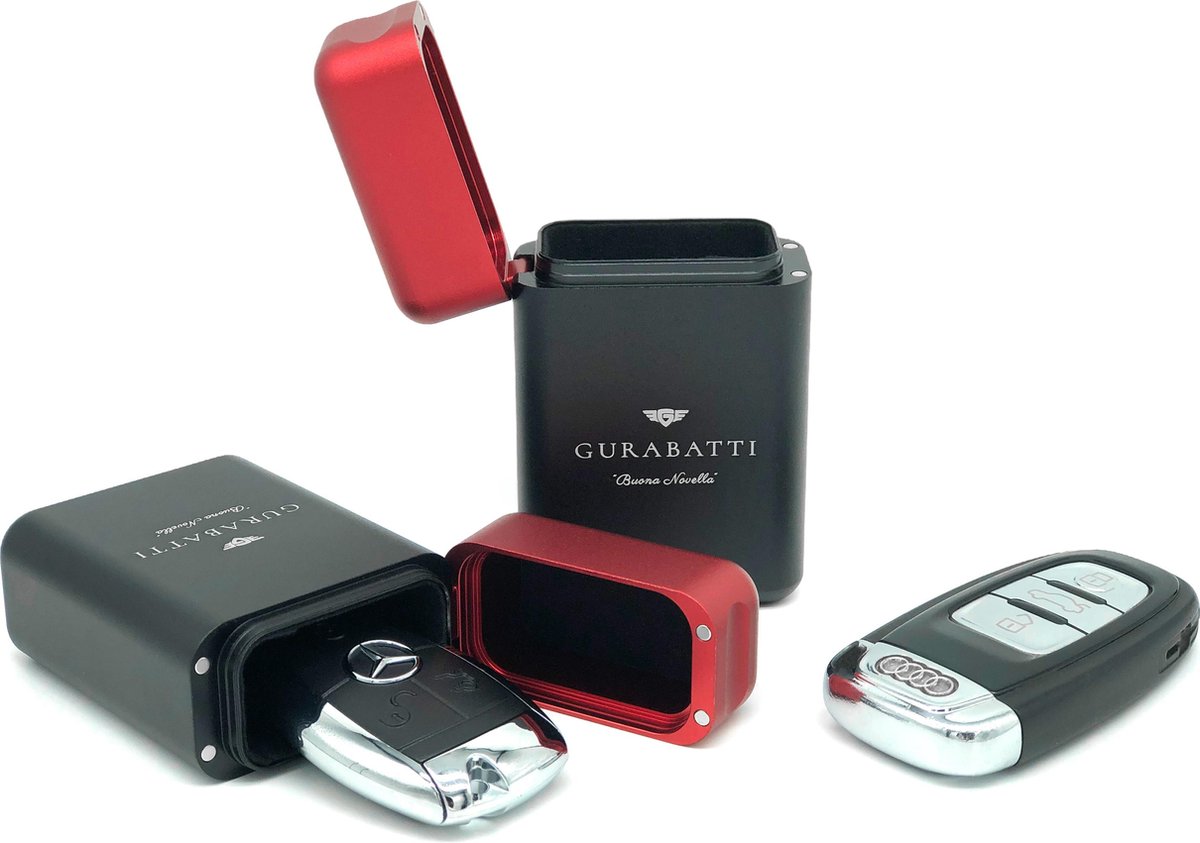Gurabatti RFID Autosleutel Beschermhoes - Antidiefstal - Zwart/Rood - Gurabatti