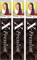 X-Pression Ultra Braid Braiding Hair # 4 - Pack économique 3 pièces