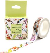 LeuksteWinkeltje masking tape - Vogels - decoratie washi papier tape - 15 mm x 10 m