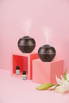 INQFIVE Aroma Diffuser – Aromatherapie diffuser – Luchtbevochtiger - Geurverspreider –  Verdamper - Etherische olie - 100 ML – USB – 4 Kleuren - Donkerbruin - Gratis verzending