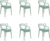 MOWELLI - 6 stoelen 'Kartell Master Style' Groen - Set van 6 stoelen