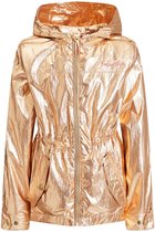 WE Fashion Meisjes metallic parka met capuchon