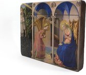 Decoratief Beeld - Meesters-op-hout. Fra Angelico. Annunciatie. - Hout - Lanzfeld - Multicolor - 19.5 X 3 Cm