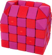 Magnetische blokken JollyHeap® - Magnetic blocks - blokken - educatief speelgoed - roze/rood