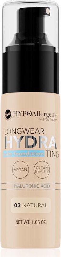 Hypoallergenic - Hypoallergénique Longwear Hydra Fond de teint Natural # 03  | bol