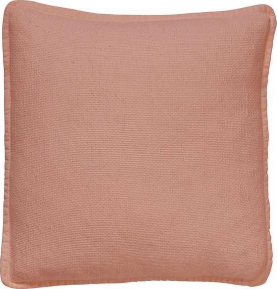 Dutch Decor BOWIE - Sierkussen 45x45 cm - van gewassen katoen - Muted Clay - roze - Inclusief binnenkussen