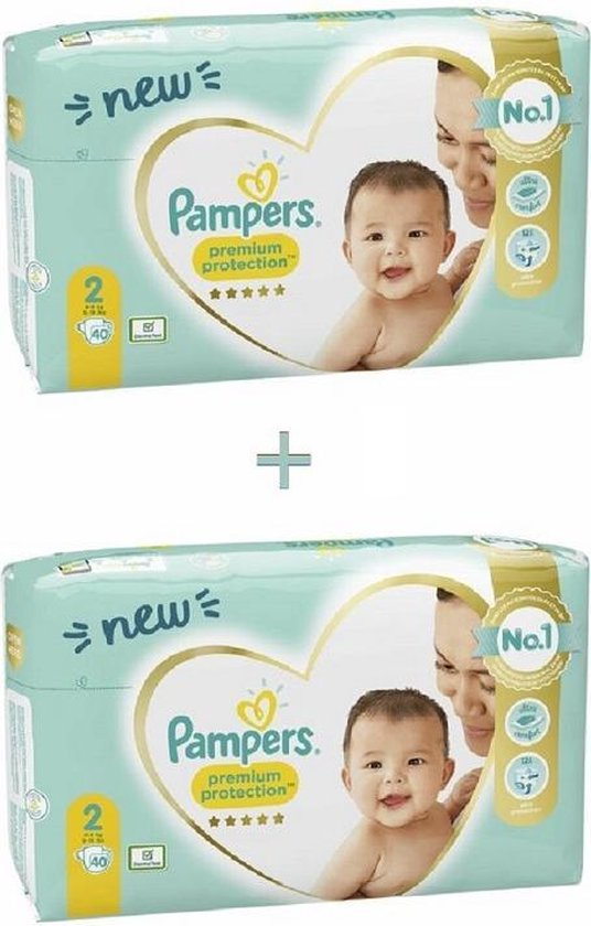 Couches de Protection Pampers Premium - Taille 2 2-80 pièces (2x40) | bol