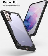 Ringke Fusion X Backcover Samsung Galaxy S21 hoesje - Zwart