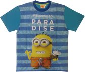 Universal T-shirt Minions Heren Katoen Blauw Maat S