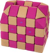 Magnetische blokken JollyHeap® - Magnetic blocks - blokken - educatief speelgoed - bruin/roze