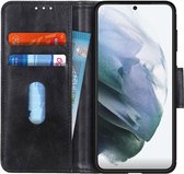 Samsung Galaxy S21 Hoesje Wallet Book Case Zwart