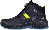 HKS Running Star RS 275 BOA S3 werkschoenen - veiligheidsschoenen - safety shoes - heren - hoog - stalen neus - zonder veters - antislip - ESD - lichtgewicht - Vegan - zwart/geel -