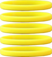 Smalle siliconen polsbandjes geel (zak van 60 stuks) voor volwassenen