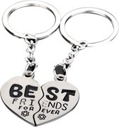 Set van 2 sleutelhangers, breekhartjes, Best friends Forever, Valentijnsdag
