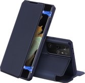 Telefoonhoesje geschikt voor Samsung Galaxy S21 Ultra - Dux Ducis Skin X Case - Blauw