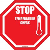 Vloersticker 'Stop, temperatuur check', 300 mm