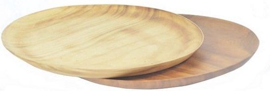 amateur Acht fusie set van 3 houten borden - 22 cm - Kinta - fair trade | bol.com